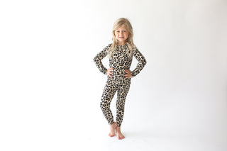 Posh Peanut Lana Leopard Tan Basic Loungewear, Posh Peanut, girls pajamas, Pajama, Pajamas, Posh Custom Sale, Posh Peanut, Posh Peanut 2pc pajama Set, Posh Peanut Basic Loungewear, posh Peanu