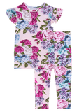 Posh Peanut Monroe Ruffled Capsleeve Loungewear, Posh Peanut, Pajama, Pajamas, Posh Peanut, Posh Peanut Loungewear, Posh Peanut Monroe, Posh Peanut Monroe Ruffled Capsleeve Loungewear, Posh P