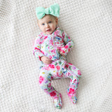Posh Peanut Alice Ruffled Zippered Footie, Posh Peanut, Footie with Zipper, Posh Peanut, Posh Peanut Alice, Posh Peanut Alice Ruffled Zippered Footie, Posh Peanut Alice Ruffled Zippered One P
