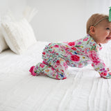Posh Peanut Alice Ruffled Zippered Footie, Posh Peanut, Footie with Zipper, Posh Peanut, Posh Peanut Alice, Posh Peanut Alice Ruffled Zippered Footie, Posh Peanut Alice Ruffled Zippered One P