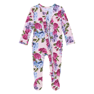 Posh Peanut Monroe Ruffled Zippered Footie, Posh Peanut, Posh Peanut, Posh Peanut Footie, Posh Peanut Footie with Zipper, Posh Peanut Monroe, Posh Peanut Monroe Ruffled Zippered Footie, Posh 