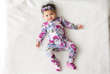 Posh Peanut Monroe Ruffled Zippered Footie, Posh Peanut, Posh Peanut, Posh Peanut Footie, Posh Peanut Footie with Zipper, Posh Peanut Monroe, Posh Peanut Monroe Ruffled Zippered Footie, Posh 