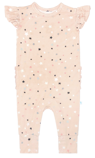 Posh Peanut Stars Ruffled Capsleeve Romper, Posh Peanut, Posh Peanut, Posh Peanut Capsleeve Romper, Posh Peanut Romper, Posh Peanut Ruffled Capsleeve Romper, Posh Peanut Ruffled Romper, Posh 
