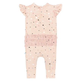 Posh Peanut Stars Ruffled Capsleeve Romper, Posh Peanut, Posh Peanut, Posh Peanut Capsleeve Romper, Posh Peanut Romper, Posh Peanut Ruffled Capsleeve Romper, Posh Peanut Ruffled Romper, Posh 