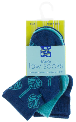 KicKee Pants Low Sock Set - Navy/Neptune/Navy Leaf Lattice, KicKee Pants, Botany, CM22, Els PW 5060, KicKee, KicKee Botany, KicKee Pants, KicKee Pants Botany, KicKee Pants Low Sock Set Navy N