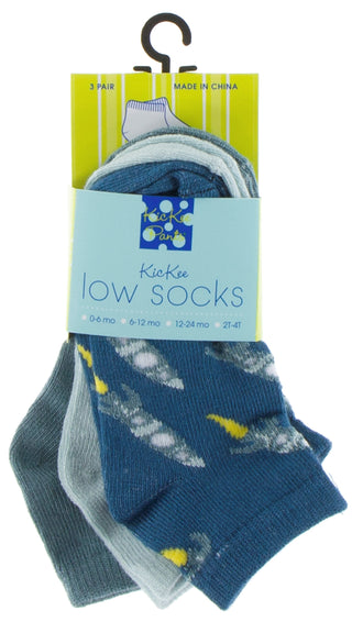 KicKee Pants Low Sock Set - Dusty Sky/Spring Sky/Twilight Rockets, KicKee Pants, CM22, Els PW 5060, KicKee, KicKee Pants, KicKee Pants Astronomy, KicKee Pants Low Sock Set Dusty Sky Spring Sk