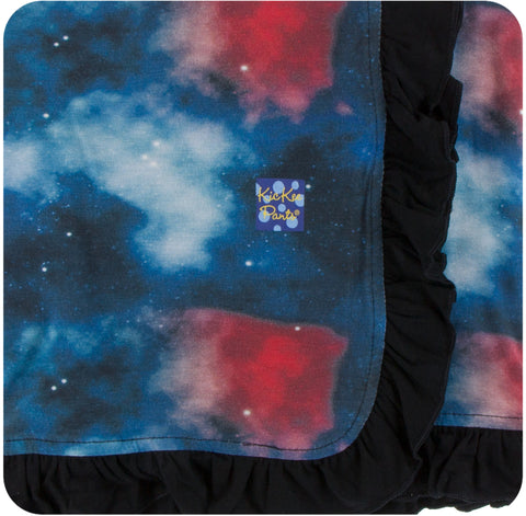 KicKee Pants Red Ginger Galaxy Ruffle Stroller Blanket, KicKee Pants, CM22, KicKee, KicKee Pants, KicKee Pants Astronomy, KicKee Pants Red Ginger Galaxy, KicKee Pants Red Ginger Galaxy Ruffle