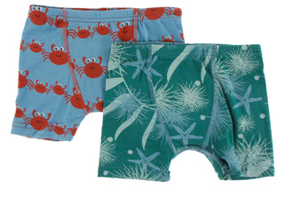 KicKee Pants Blue Moon Crab Family & Ivy Sea Garden Boxer Briefs Set, KicKee Pants, Blue Moon Crab Family, Boys Boxer Brief Set, Boys Boxer Briefs Set, Boys Boxers, CM22, Els PW 8598, KicKee,