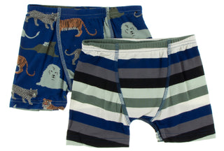 KicKee Pants Flag Blue Big Cats & Zoology Stripe Boys Boxer Brief Set, KicKee Pants, Boxer Brief, Boxer Briefs, Boys Boxer Brief Set, Boys Boxer Briefs Set, Boys Boxers, CM22, Els PW 8598, Ki