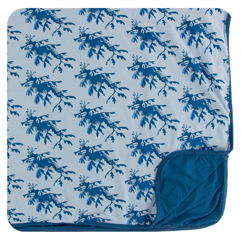 KicKee Pants Pond Leafy Sea Dragon Toddler Blanket, KicKee Pants, CM22, KicKee, KicKee Oceanography, KicKee Pants, KicKee Pants Oceanography, KicKee Pants Pond Leafy Sea Dragon, KicKee Pants 