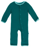 KicKee Pants Cedar Ornaments Applique Coverall with Snaps, KicKee Pants, All Things Holiday, Applique Coverall, Christmas in July, Christmas Pajamas, CM22, Coverall, Cyber Monday, Els PW 5060