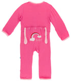 KicKee Pants Flamingo Rainbow Baby Applique Coverall with Snaps, KicKee Pants, Applique Coverall, CM22, Coverall, Coverall with Snaps, Cyber Monday, Els PW 8258, End of Year, End of Year Sale
