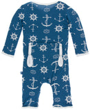 KicKee Pants Twilight Anchor Coverall with Snaps, KicKee Pants, Black Friday, CM22, Coverall, Coverall with Snaps, Cyber Monday, Els PW 5060, Els PW 8258, End of Year, End of Year Sale, Fitte