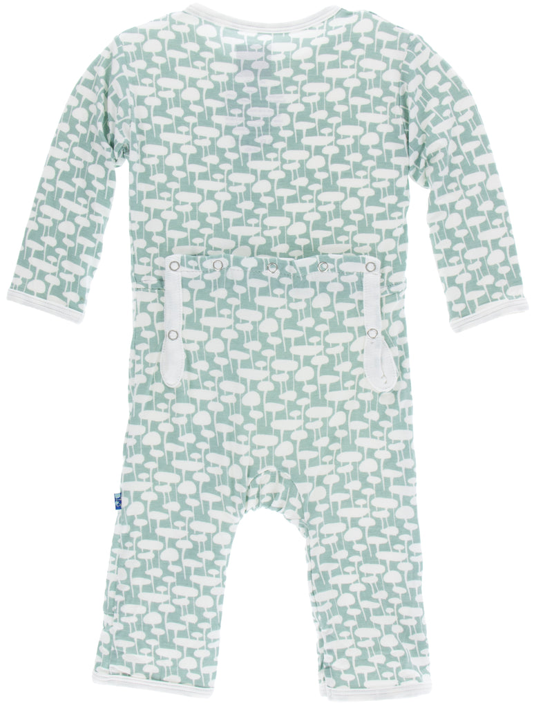 KicKee Pants Jade Mushroom Coverall with Snaps Basically Bows & Bowties