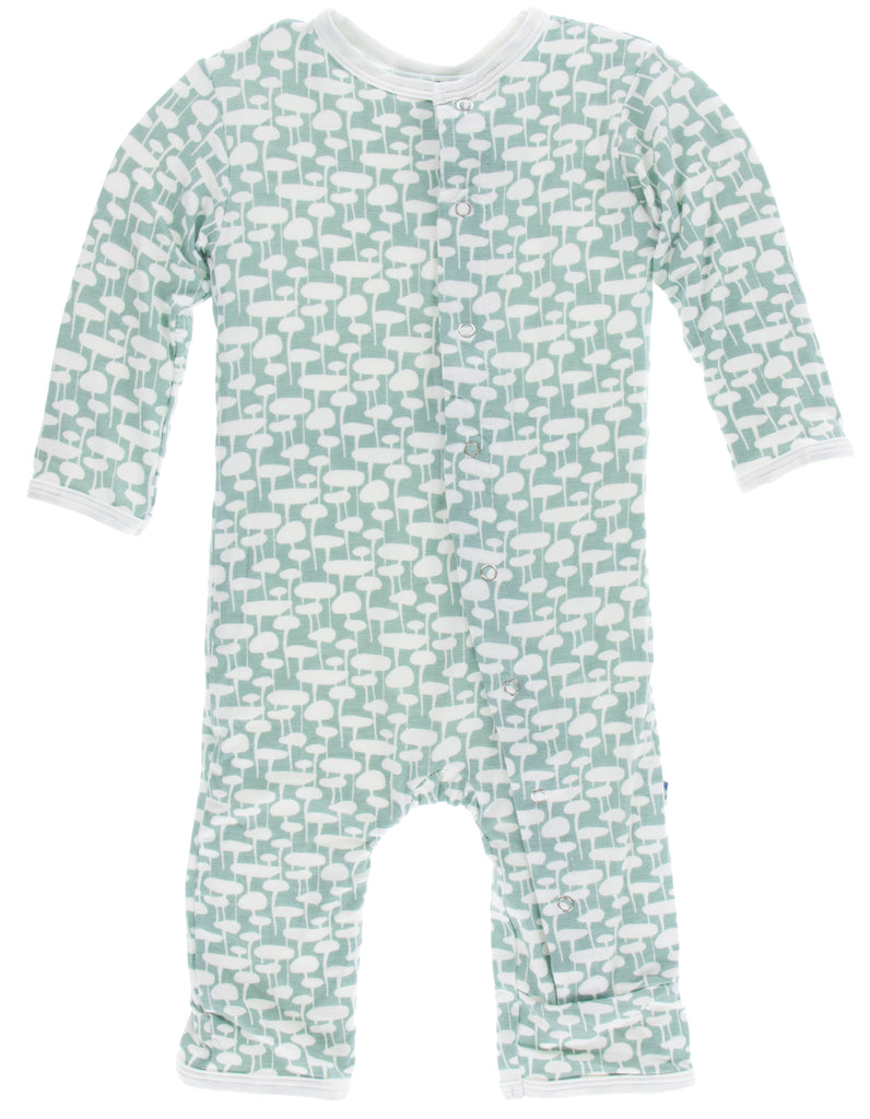 KicKee Pants Jade Mushroom Coverall with Snaps Basically Bows & Bowties