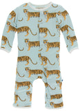 KicKee Pants Spring Sky Tiger Coverall with Snaps, Kickee Pants, Black Friday, CM22, Coverall, Coverall with Snaps, Els PW 8258, End of Year, End of Year Sale, KicKee, KicKee Coverall with Sn
