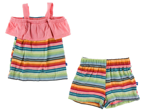 KicKee Pants Cancun Strawberry Stripe Cancun Girl Outfit, KicKee Pants, 2pc Outfit, Black Friday, Cancun Girl Outfit, Cancun Strawberry stripe, Cancun Stripe, CM22, Cyber Monday, Els PW 8258,