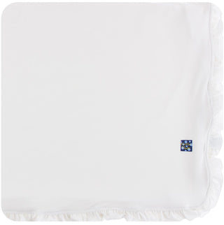 KicKee Pants Solid Natural Ruffle Toddler Blanket, KicKee Pants, CM22, KicKee, KicKee Pants, KicKee Pants Ruffle Toddler Blanket, KicKee Pants Solid Natural, KicKee Pants Solid Natural Ruffle
