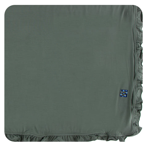 KicKee Pants Solid Succulent Ruffle Toddler Blanket, KicKee Pants, CM22, Kenya, KicKee, KicKee Pants, KicKee Pants Kenya, KicKee Pants Kenya Collection, KicKee Pants Ruffle Toddler Blanket, K