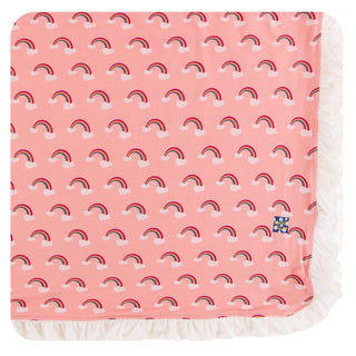 KicKee Pants Blush Rainbow Ruffle Toddler Blanket, KicKee Pants, Black Friday, Blush Rainbow, CM22, Cyber Monday, Els PW 8258, End of Year, End of Year Sale, KicKee, KicKee Pants, KicKee Pant