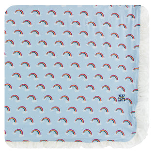 KicKee Pants Pond Rainbow Ruffle Toddler Blanket, KicKee Pants, Black Friday, CM22, Cyber Monday, Els PW 8258, End of Year, End of Year Sale, KicKee, KicKee Pants, KicKee Pants Blush Rainbow,