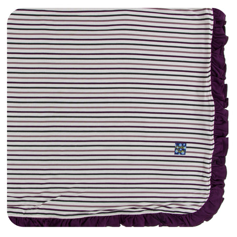 KicKee Pants Tuscan Vineyard Stripe Ruffle Toddler Blanket, KicKee Pants, CM22, KicKee, KicKee Pants, KicKee Pants Toddler Blanket, KicKee Pants Tuscan Vineyard Stripe, KicKee Pants Tuscany, 