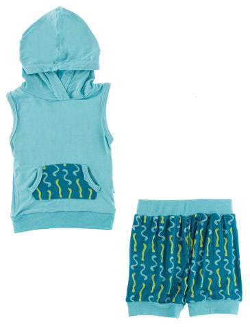 KicKee Pants Oasis Worms Hoodie Tank Outfit Set, KicKee Pants, 2pc Outfit, Black Friday, CM22, Cyber Monday, Els PW 5060, Els PW 8258, End of Year, End of Year Sale, Hoodie Tank, Hoodie Tank 