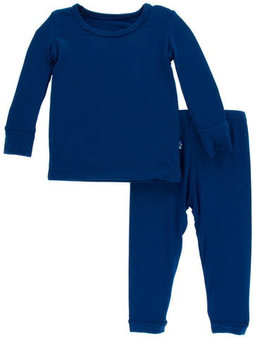 KicKee Pants Solid Navy L/S Pajama Set, KicKee Pants, 2pc Pajama Set, CM22, Cyber Monday, Els PW 8258, End of Year, End of Year Sale, KicKee Pant, KicKee Pants, KicKee Pants Navy, KicKee Pant