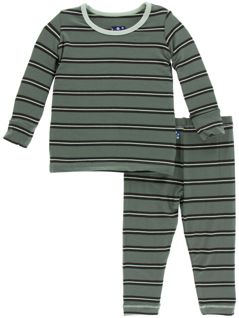 KicKee Pants Succulent Kenya Stripe Long Sleeve Pajama Set Basically