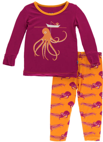 KicKee Pants Apricot Octopus L/S Pajama Set, KicKee Pants, 2pc Pajama Set, Black Friday, cf-size-2t, cf-type-pajama-set, cf-vendor-kickee-pants, CM22, Cyber Monday, Els PW 5060, Els PW 8258, 