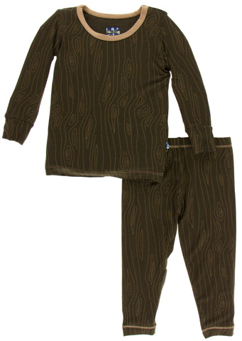 KicKee Pants Petrified Wood L/S Pajama Set with Pants, KicKee Pants, 2pc Pj Set, Black Friday, cf-size-8-years, cf-type-pajama-set, cf-vendor-kickee-pants, CM22, Cyber Monday, Els PW 5060, El