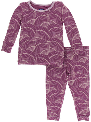 KicKee Pants Shell Fossils L/S Pajama Set with Pants, KicKee Pants, 2pc Pj Set, Black Friday, cf-size-10-years, cf-size-5-years, cf-type-pajama-set, cf-vendor-kickee-pants, CM22, Cyber Monday