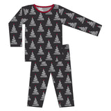 KicKee Pants Midnight Foil Tree All Over L/S Pajama Set, KicKee Pants, All Things Holiday, Christmas, Christmas Pajamas, CM22, Els PW 8258, End of Year, End of Year Sale, Holiday Pajama, Holi