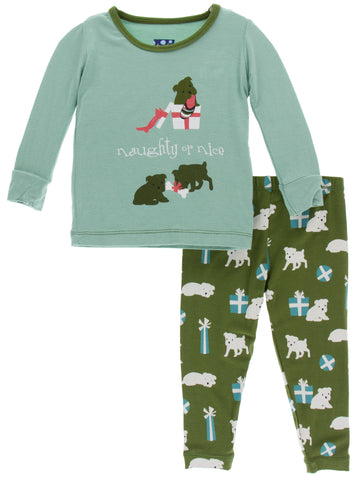 KicKee Pants Shore Naughty or Nice L/S Pajama Set, KicKee Pants, All Things Holiday, Christmas, Christmas in July, Christmas Pajamas, CM22, Els PW 5060, Els PW 8258, End of Year, End of Year 