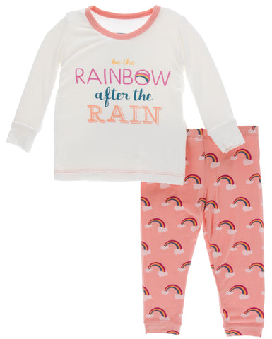 KicKee Pants Blush Rainbow After the Rain L/S Pajama Set, KicKee Pants, Black Friday, Blush Rainbow, cf-size-10-years, cf-type-pajama-set, cf-vendor-kickee-pants, CM22, Cyber Monday, Els PW 5
