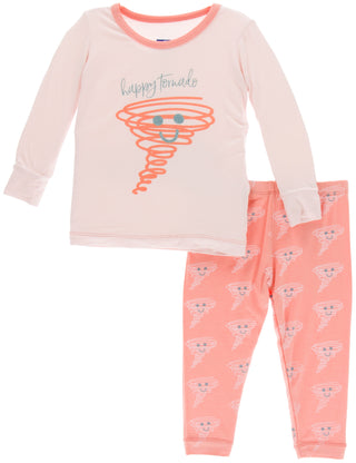 KicKee Pants Macaroon Happy Tornado L/S Pajama Set, KicKee Pants, Black Friday, CM22, Cyber Monday, Els PW 5060, Els PW 8258, End of Year, End of Year Sale, Happy Tornado, KicKee, KicKee LS P
