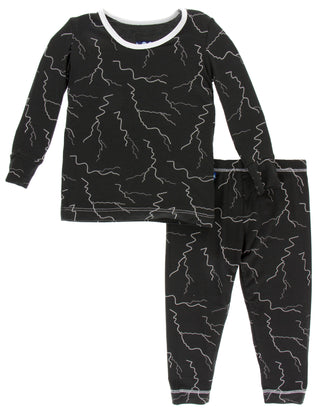 KicKee Pants Zebra Lightning L/S Pajama Set, KicKee Pants, Black Friday, CM22, Cyber Monday, Els PW 8258, End of Year, End of Year Sale, KicKee, KicKee LS Pajama Set, kickee Pajama Set, KicKe
