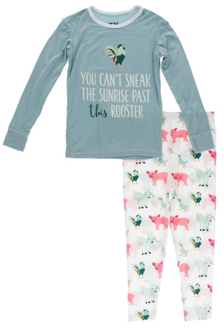 KicKee Pants Natural Farm Animals L/S Pajama Set, KicKee Pants, CM22, KicKee, KicKee Pants, KicKee Pants Agriculture, KicKee Pants L/S Pajama Set, KicKee Pants Long Sleeve Pajama Set, KicKee 