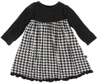 KicKee Pants Zebra Houndstooth Long Sleeve Swing Dress, KicKee Pants, Classic Swing Dress, CM22, KicKee, KicKee Pants, KicKee Pants London, KicKee Pants Long Sleeve Swing Dress, KicKee Pants 