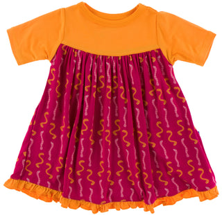 KicKee Pants Rhododendron Worms Classic S/S Swing Dress, KicKee Pants, Black Friday, Cancun, Classic S/S Swing Dress, CM22, Cyber Monday, Els PW 8258, End of Year, End of Year Sale, Girl Worm