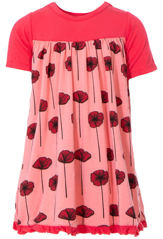 KicKee Pants Strawberry Poppies Classic S/S Swing Dress, KicKee Pants, Botany, CM22, KicKee, KicKee Botany, KicKee Pants Botany, KicKee Pants Classic S/S Swing Dress, KicKee Pants Dress, KicK