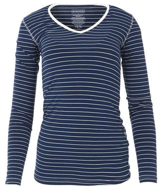 KicKee Pants Navy Stripe Women's L/S One Tee, KicKee Pants, Black Friday, CM22, Cyber Monday, Els PW 5060, Els PW 8258, End of Year, End of Year Sale, KicKee, KicKee Pant, KicKee Pants, KicKe