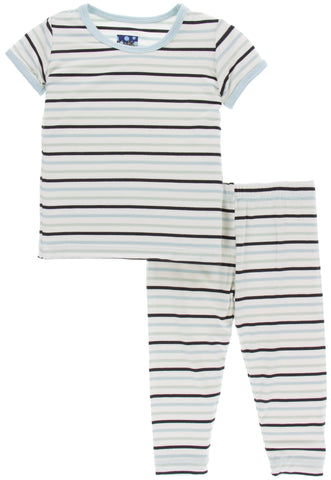 KicKee Pants Tuscan Afternoon Stripe S/S Pajama Set with Pants, KicKee Pants, CM22, KicKee, KicKee Pants, KicKee Pants Pajama Set, KicKee Pants Pajama set with Pants, KicKee Pants Pajamas, Ki