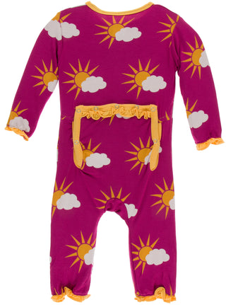 KicKee Pants Berry Partial Sun Classic Ruffle Coverall with Snaps, KicKee Pants, Black Friday, Classic Ruffle Coverall with Snaps, CM22, Cyber Monday, Els PW 5060, Els PW 8258, End of Year, E