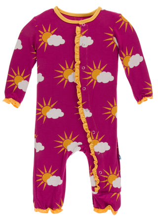 KicKee Pants Berry Partial Sun Classic Ruffle Coverall with Snaps, KicKee Pants, Black Friday, Classic Ruffle Coverall with Snaps, CM22, Cyber Monday, Els PW 5060, Els PW 8258, End of Year, E