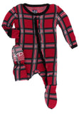 KicKee Pants Christmas Plaid 2019 Classic Ruffle Footie with Snaps, KicKee Pants, All Things Holiday, Christmas, Christmas in July, Christmas Pajamas, Christmas Plaid, Christmas Plaid 2019, C