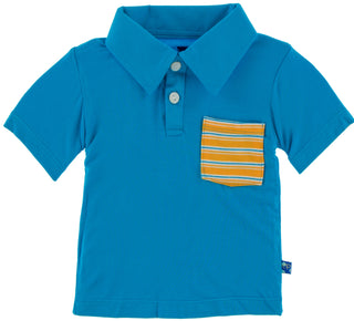 KicKee Pants Amazon w/Tamarin Brazil Stripe S/S Polo with Pocket, KicKee Pants, Amazon, Brazil, cf-size-12-18-months, cf-type-kickee-pants-brazil, cf-vendor-kickee-pants, CM22, Cyber Monday, 