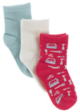 KicKee Pants Sock Set - Spring Sky / Flag Red Construction / Natural, KicKee Pants, CM22, KicKee, KicKee Pants Everyday Heroes, KicKee Pants Sock Set, kickee-pants, Sock Set - Basically Bows 