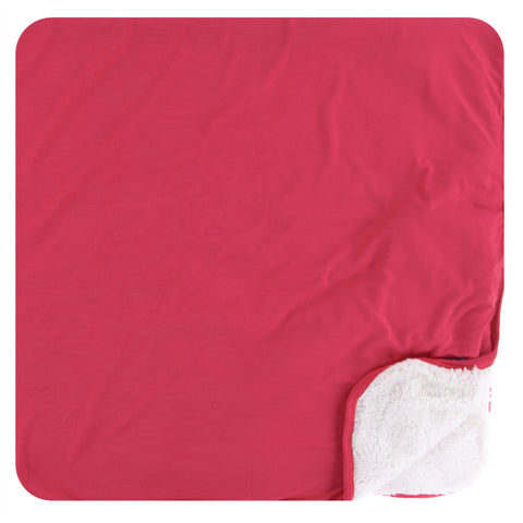 KicKee Pants Solid Flag Red Sherpa-Lined Toddler Blanket, KicKee Pants, CM22, KicKee, KicKee Pants Everyday Heroes, KicKee Pants Sherpa-Lined Toddler Blanket, KicKee Pants Solid Flag Red, Kic