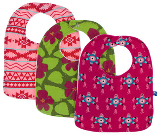 KicKee Pants Cancun Bib Set-Strawberry Mayan Pattern/Pesto Hibiscus/Rhododendron Pinata, KicKee Pants, Black Friday, CM22, Cyber Monday, Els PW 5060, Els PW 8258, End of Year, End of Year Sal